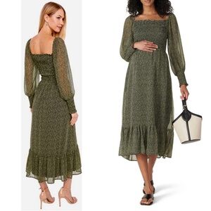 cupcakes and cashmere Demi Floral Smocked Dress M